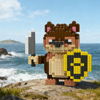 Warrior Bear & Gugu Gaga Penguin Micro Blocks (900+Pcs)