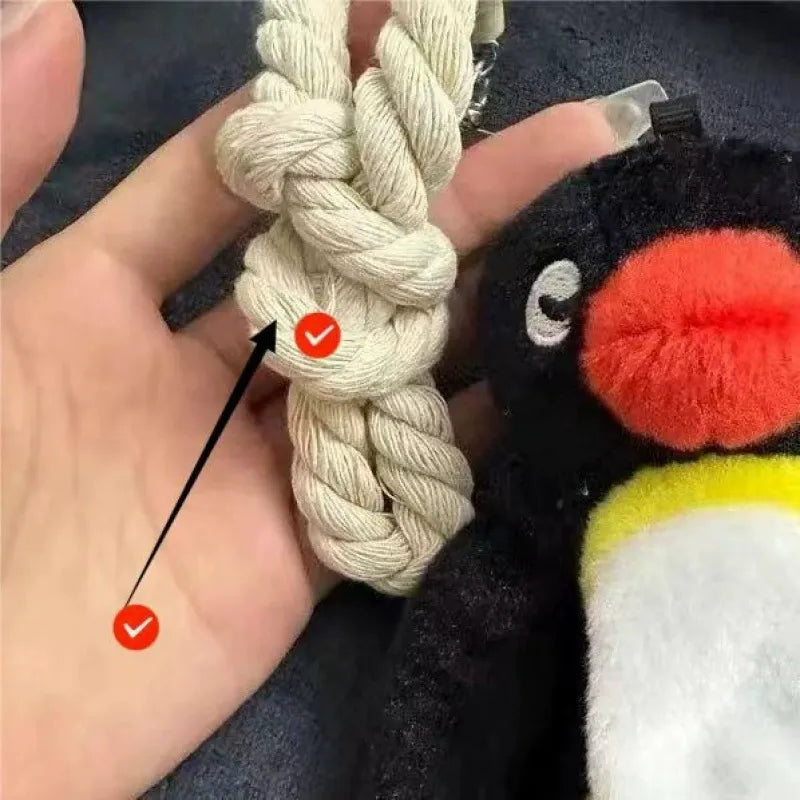 Hanging Noose Pingu Plush Keychain