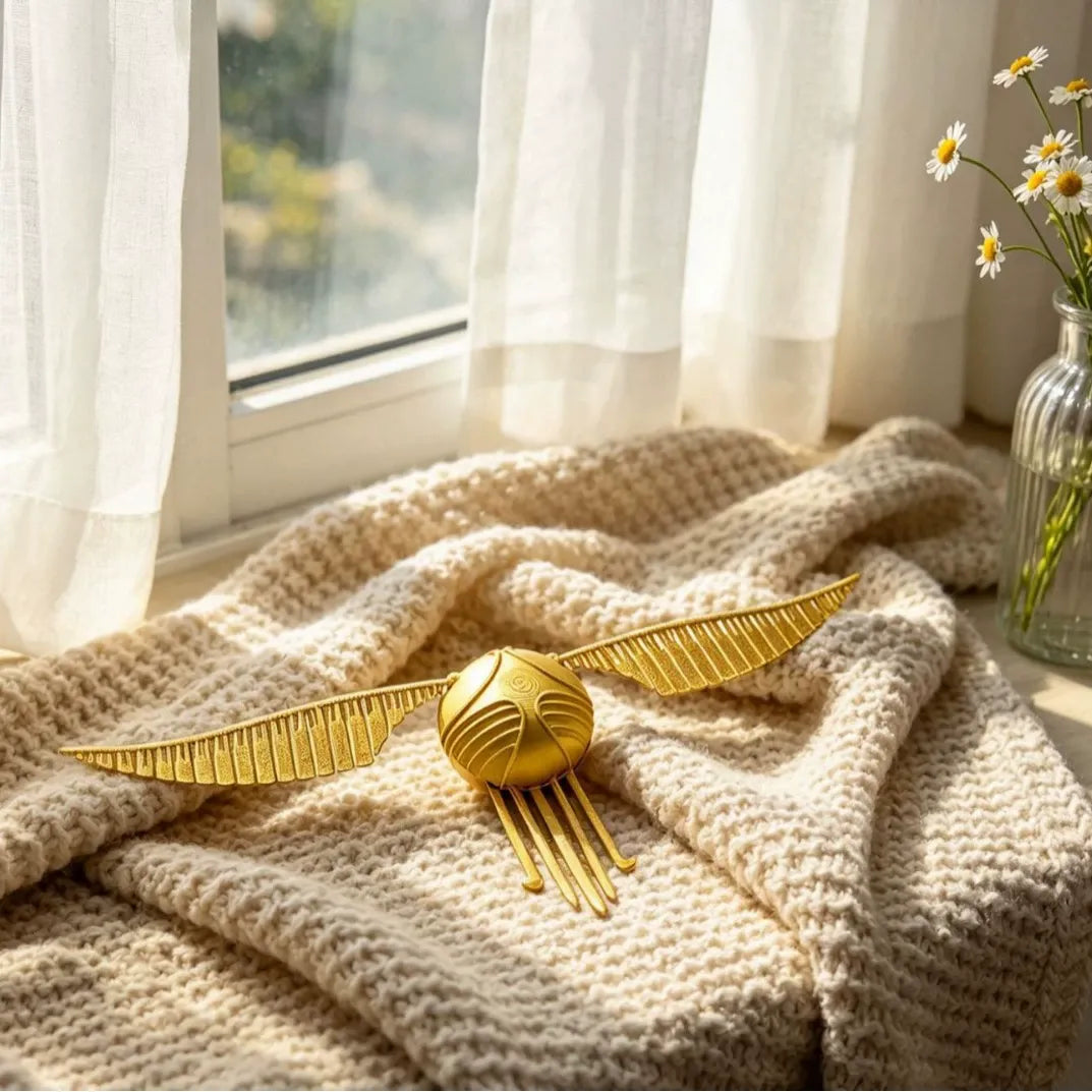 Golden Snitch 3D Printed Statement Hair Clip