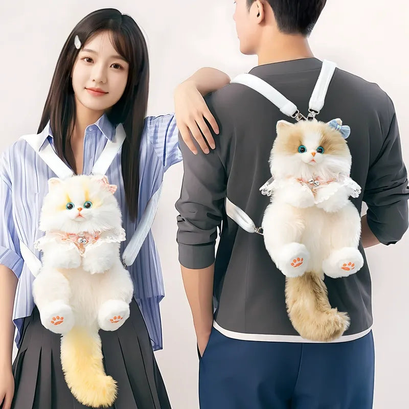 Bear Hugs Mini Ragdoll & Persian Cat Plush Backpack