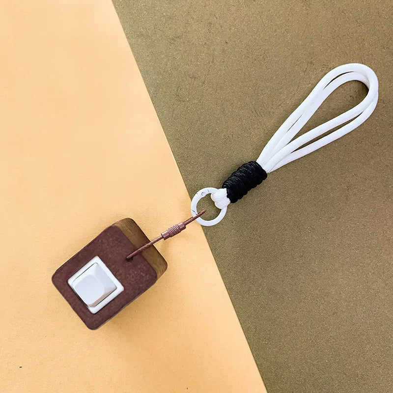 Artisan Wooden Switch Fidget Keychain