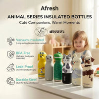 Afresh 365 3D Animal Head Double-Wall Insulated Bottle