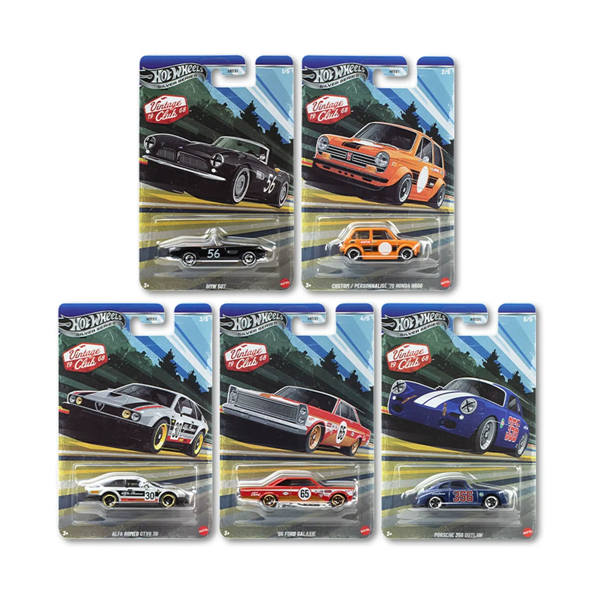 Hot Wheels SS HRT81 Vintage Club '68 Diecast Cars