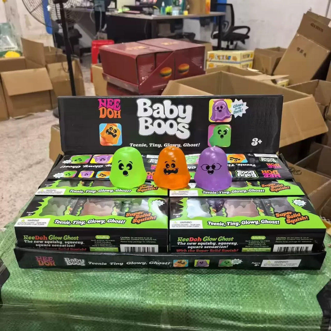 NeeDoh Baby Boos Teenie Tiny Glowy Ghost Squishies