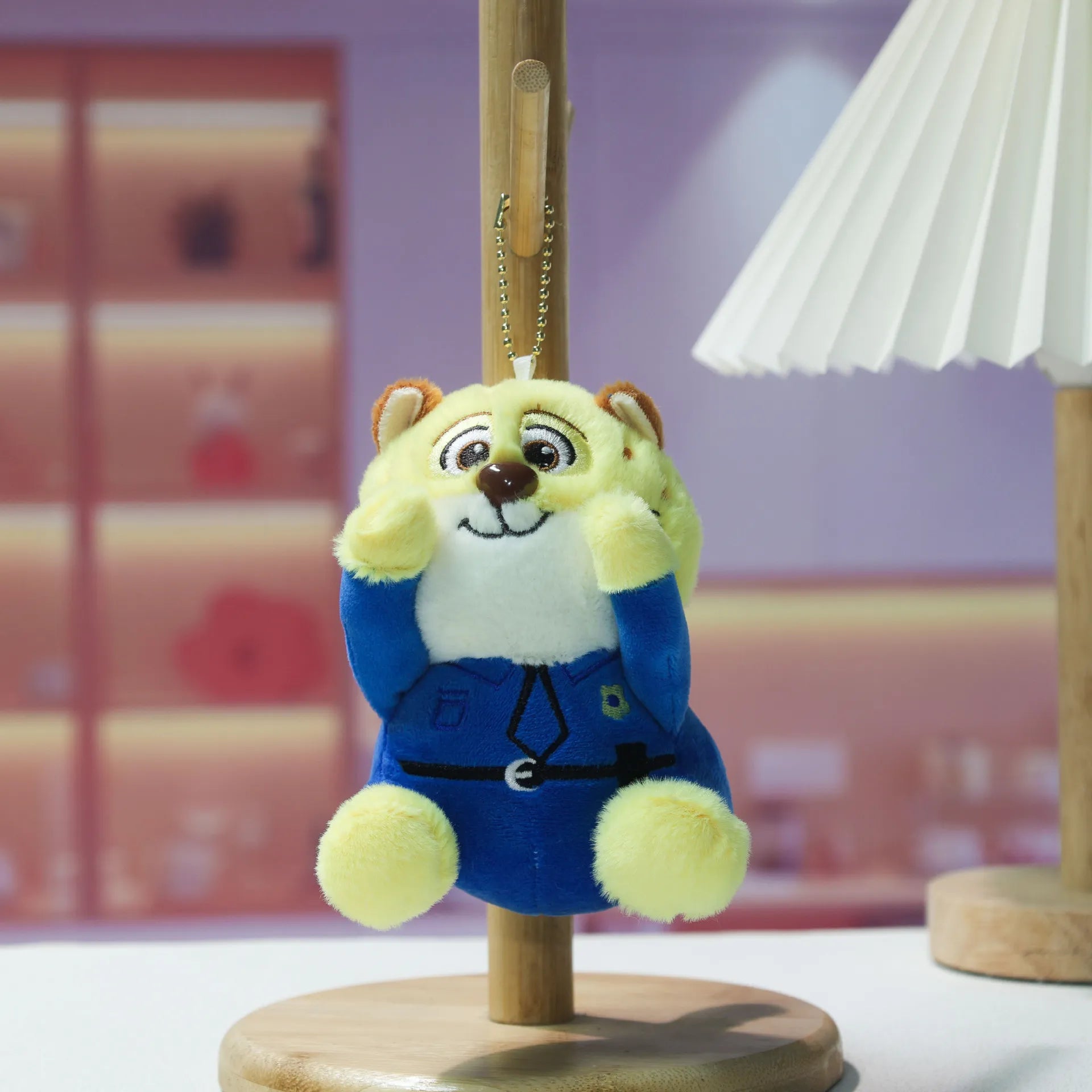 Zootopia Paw-Cheek Squeeze Plush Keychain