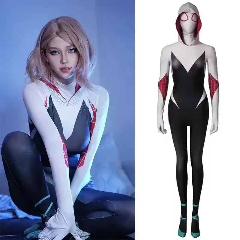 Spider Gwen Anime Full Body Costume