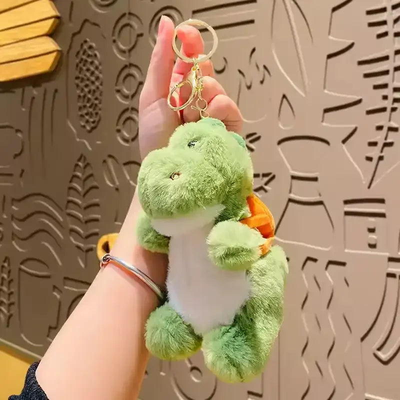 Dinosaur Fruit Bag Plush Keychain