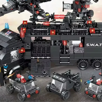 Police City Truck Brick Building Blocks