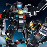 Police City Truck Brick Building Blocks