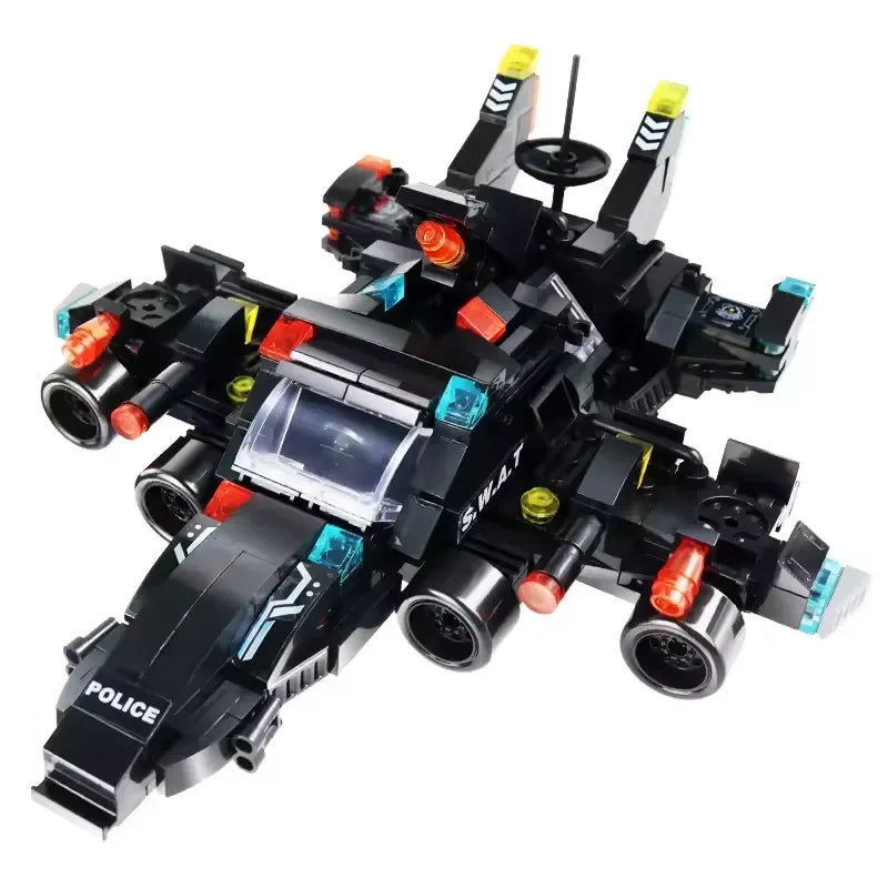 Police City Truck Brick Building Blocks