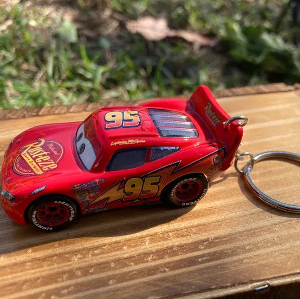 Lightning McQueen Metal Car Keychain