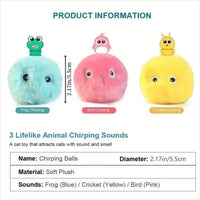 Interactive Chirping Cat Toy Balls - Bear Hugs