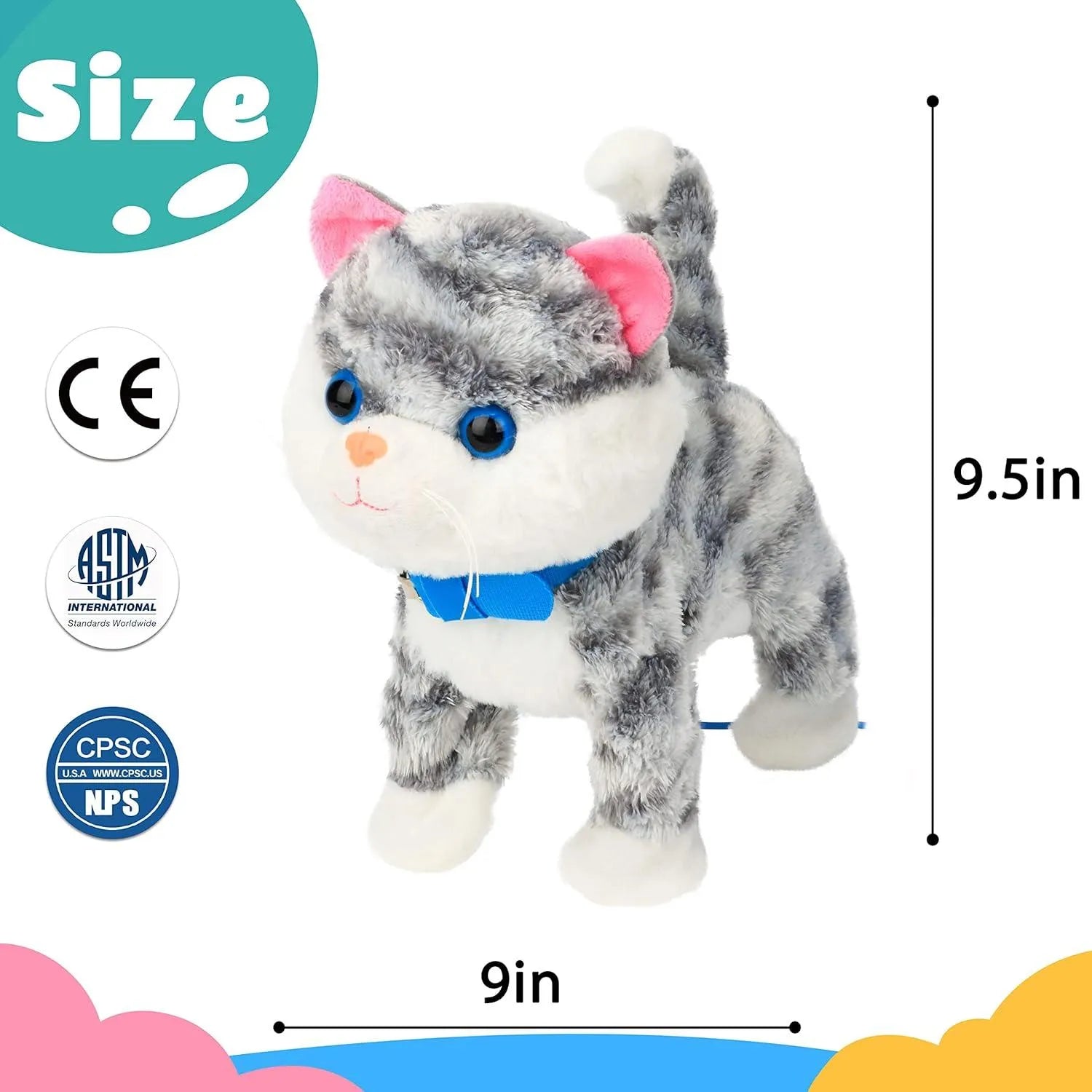 Interactive Musical Kitty with Leash Remote - Bear Hugs