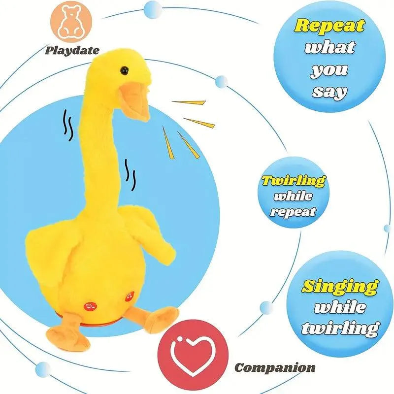 Interactive Yellow Duck with Moving Neck & Repeating Words - Bear Hugs