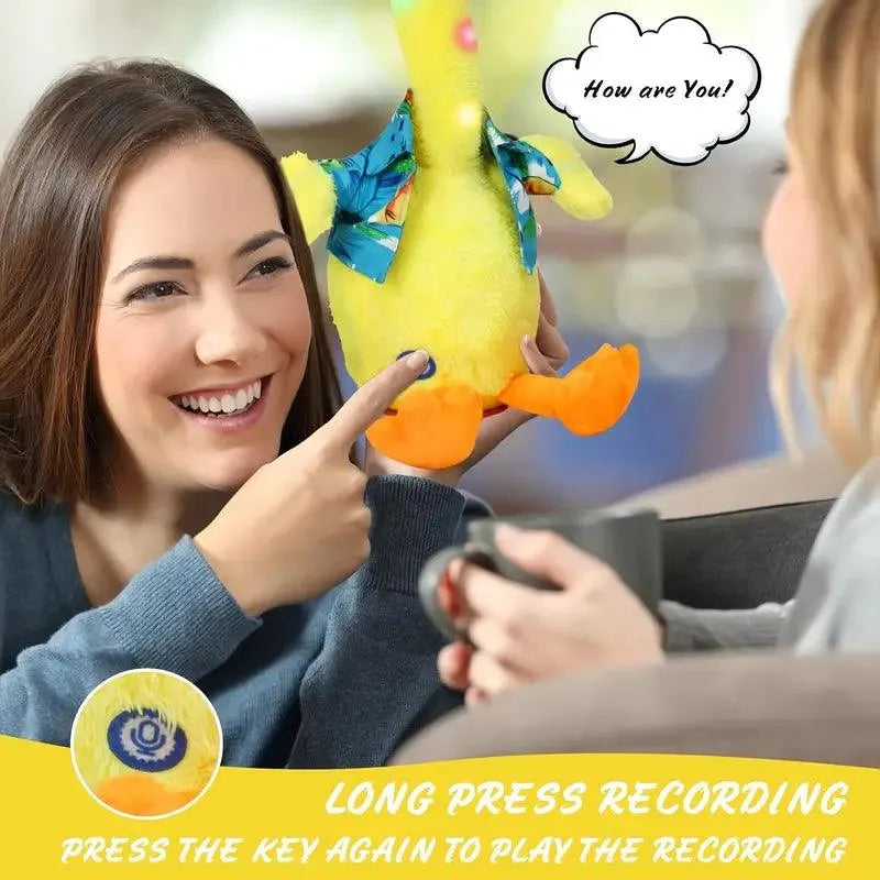 Interactive Yellow Duck with Moving Neck & Repeating Words - Bear Hugs