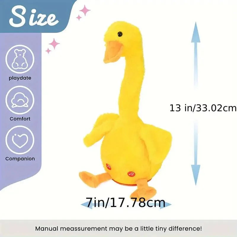 Interactive Yellow Duck with Moving Neck & Repeating Words - Bear Hugs