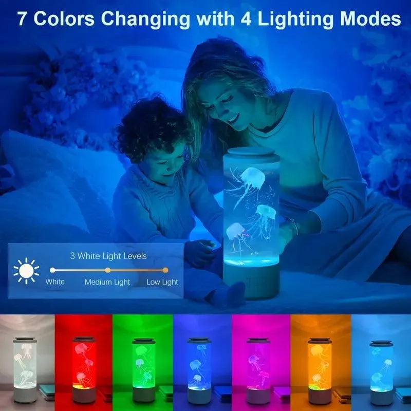 Jellyfish Aqua Tube Speaker Night Light - Bear Hugs