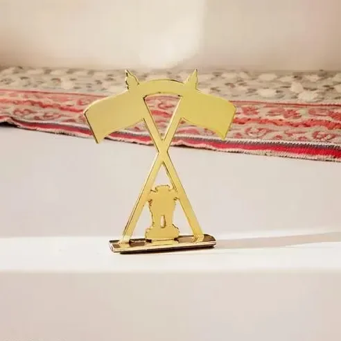 Indian Flag Patriotic Cross Decor Piece