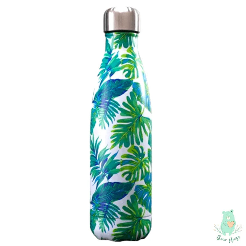 Jungle Leaves Cola Metal Water Bottle (500 ml) - Bear Hugs