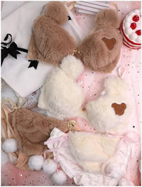 Fuzzy Teddy Bear Lingerie Set - Bear Hugs
