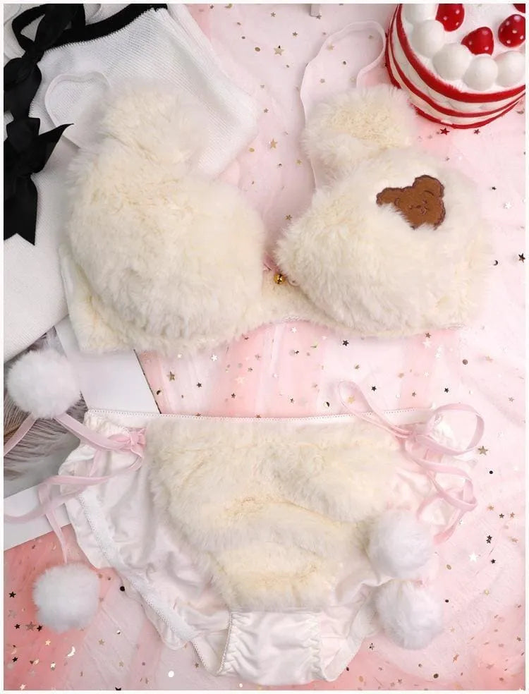 Fuzzy Teddy Bear Lingerie Set - Bear Hugs