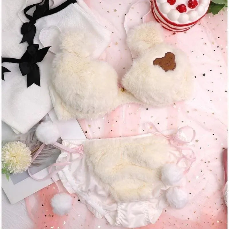 Fuzzy Teddy Bear Lingerie Set - Bear Hugs