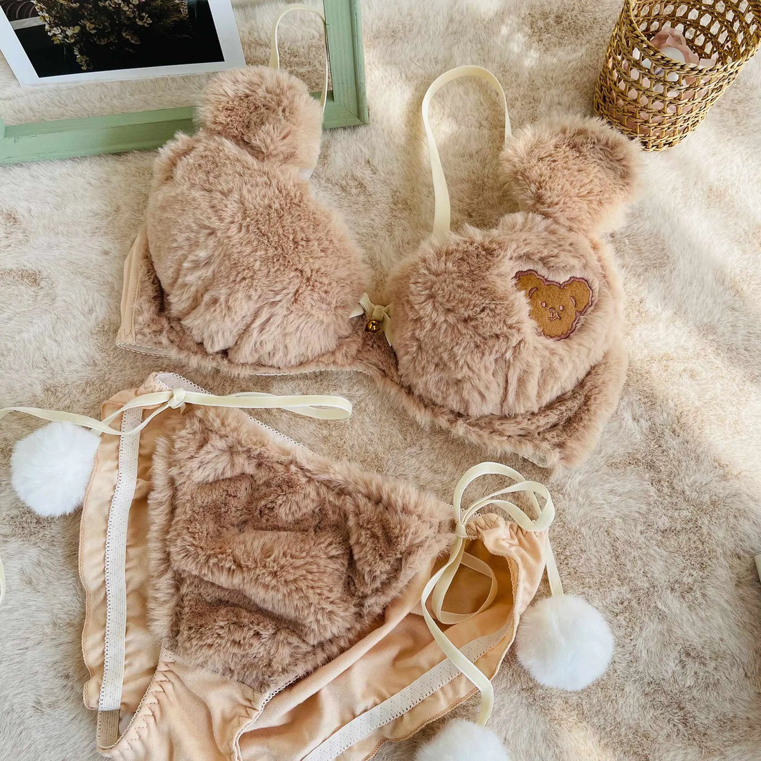 Fuzzy Teddy Bear Lingerie Set - Bear Hugs