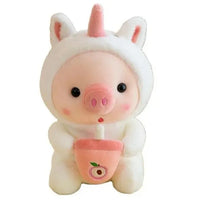 Kawaii Milk Tea Piggy Plush - Bear Hugs