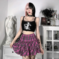 Kawaii Princess Plaid Skirt - Pink College Cutie - Bear Hugs