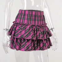 Kawaii Princess Plaid Skirt - Pink College Cutie - Bear Hugs