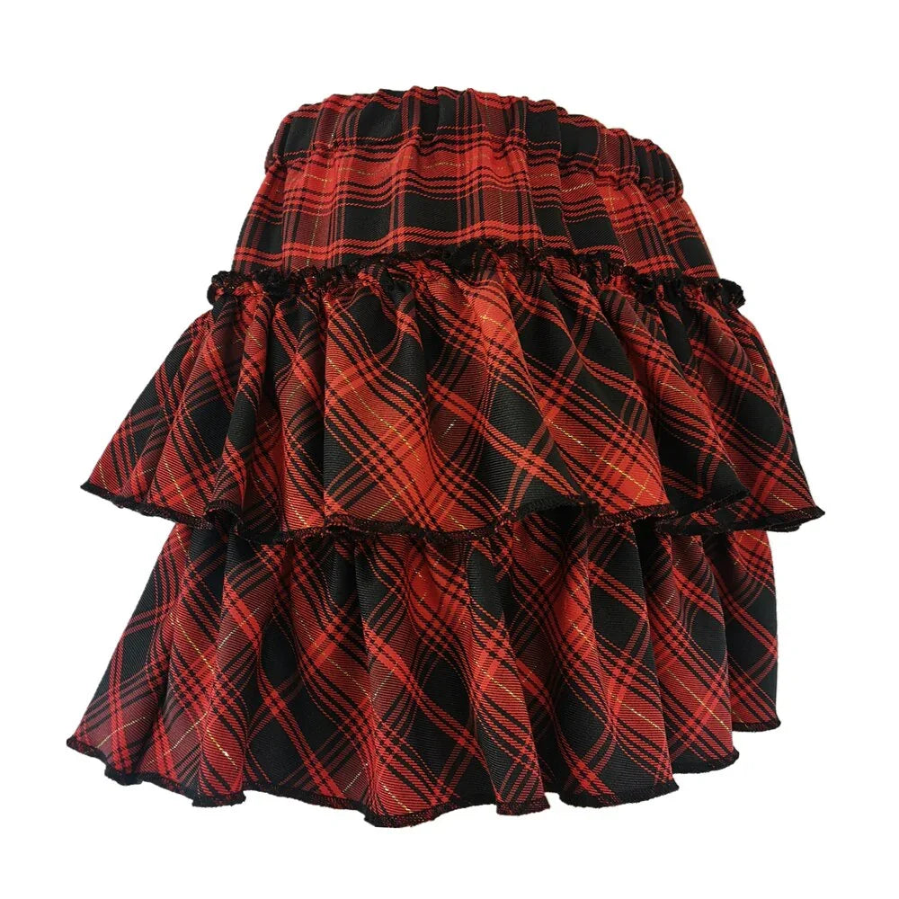 Kawaii Princess Plaid Skirt - Pink College Cutie - Bear Hugs