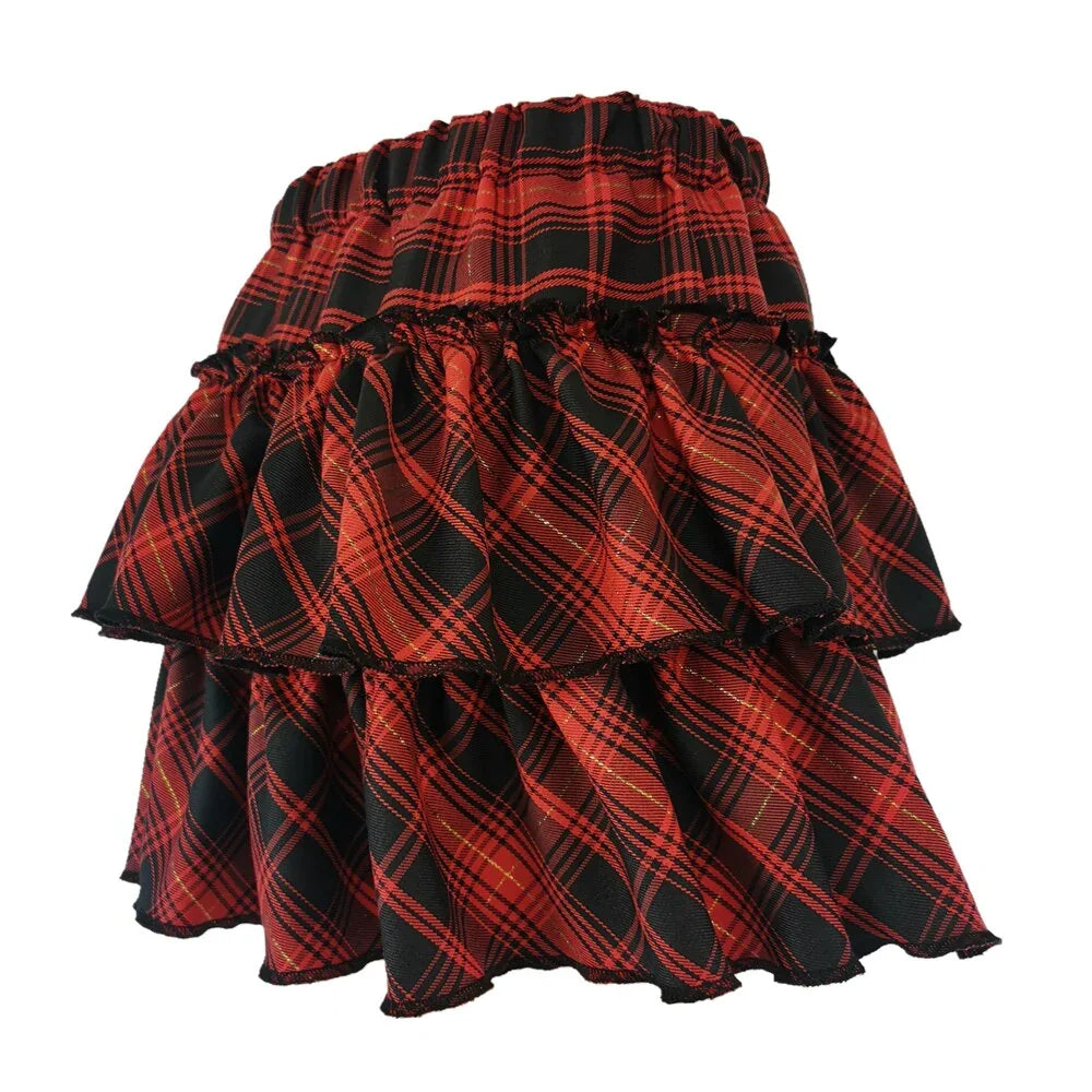 Kawaii Princess Plaid Skirt - Pink College Cutie - Bear Hugs