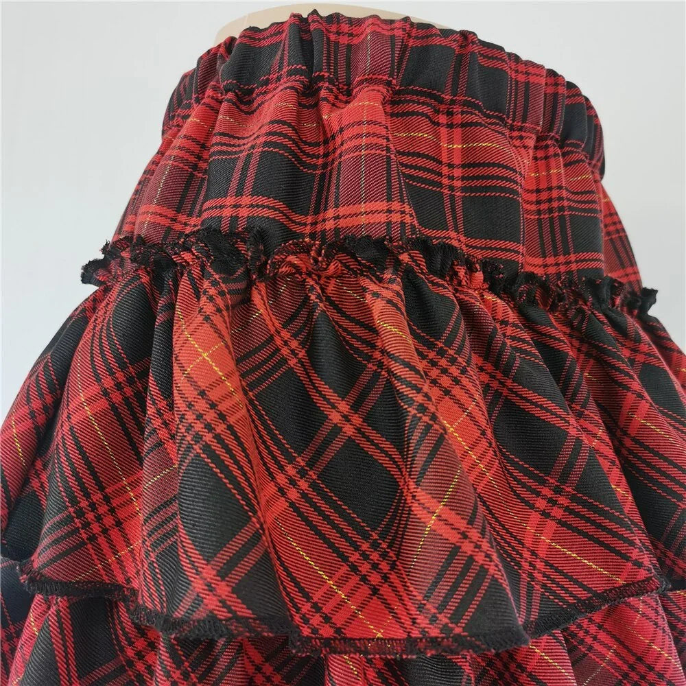 Kawaii Princess Plaid Skirt - Pink College Cutie - Bear Hugs