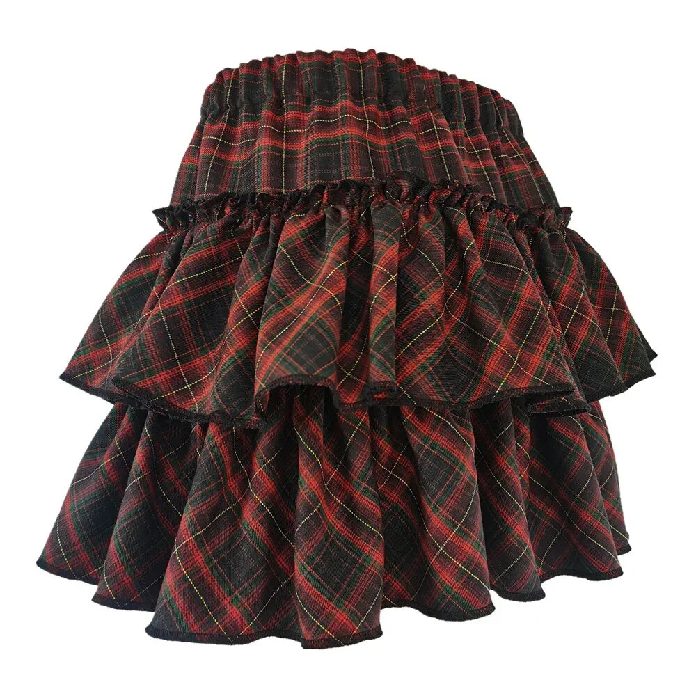 Kawaii Princess Plaid Skirt - Pink College Cutie - Bear Hugs