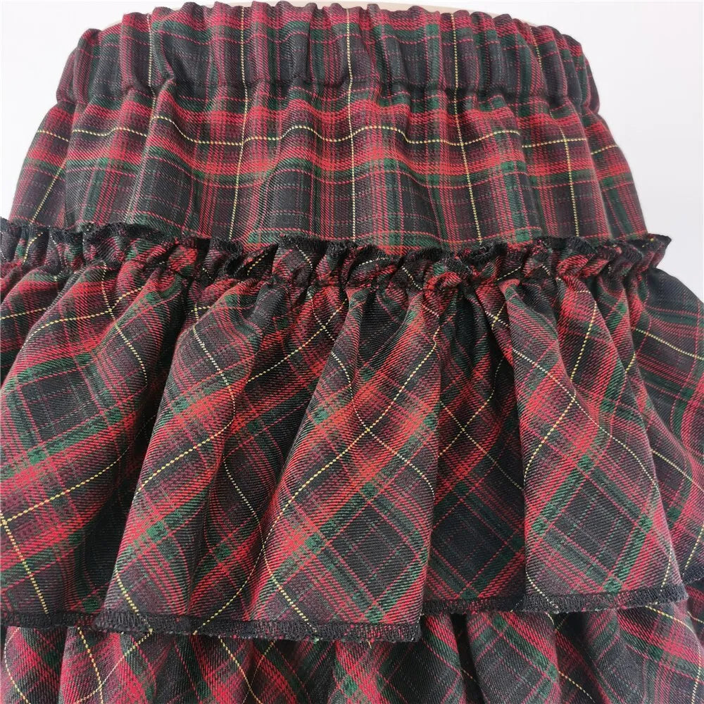 Kawaii Princess Plaid Skirt - Pink College Cutie - Bear Hugs