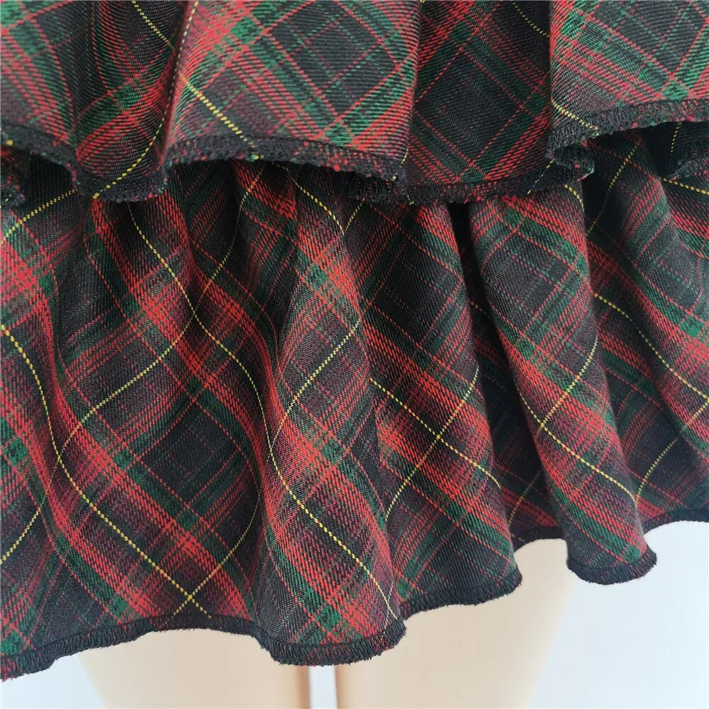 Kawaii Princess Plaid Skirt - Pink College Cutie - Bear Hugs