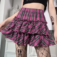 Kawaii Princess Plaid Skirt - Pink College Cutie - Bear Hugs