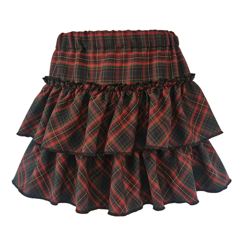 Kawaii Princess Plaid Skirt - Pink College Cutie - Bear Hugs