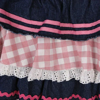 Kawaii Punk Denim Skirt – Preppy Harajuku Y2K Lace Mini Skirt - Bear Hugs