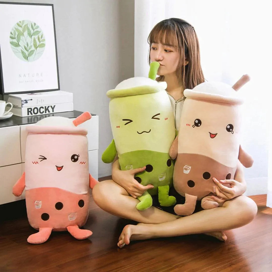 Kawaii Sipper Soft Boba Tea Plushie - Bear Hugs