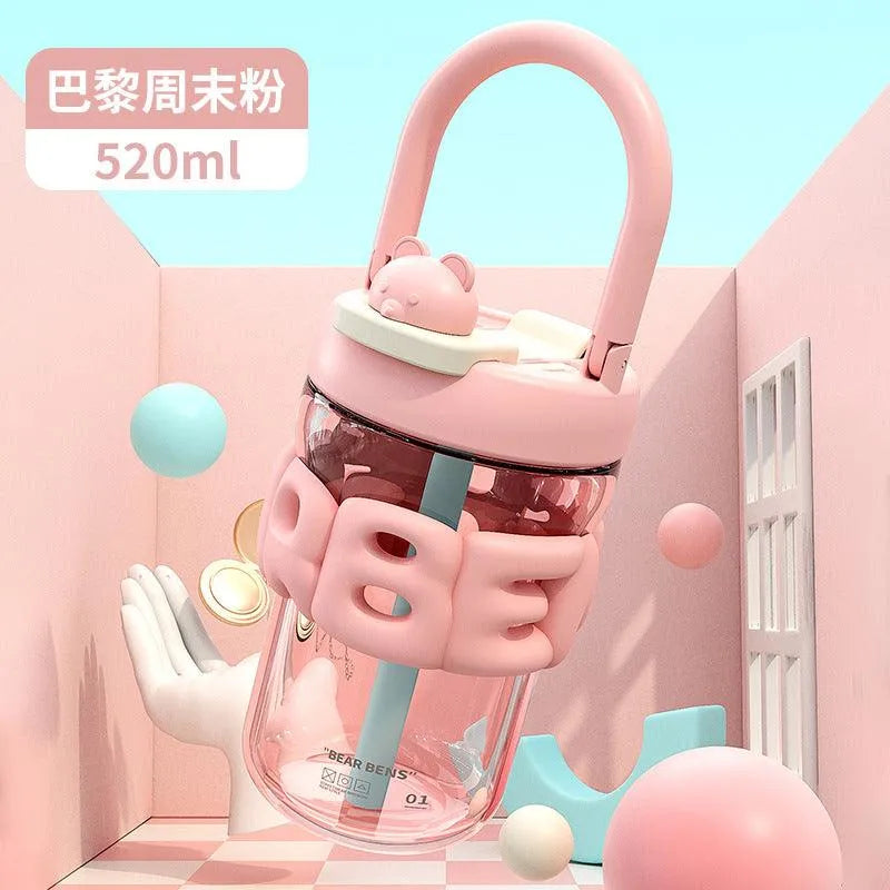 Kawaii Typographic Tritan Bottle (520 ml) - Bear Hugs