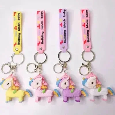 Unicorn Block Buddy Keychain