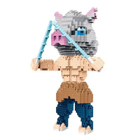 Anime Demon Slayer Inosuke Standing Boar Warrior Nano Building Blocks - Bear Hugs