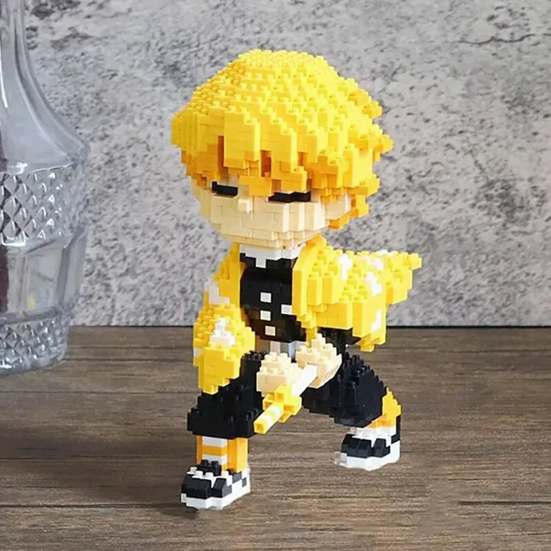 Anime Demon Slayer Zenitsu Thunder Breathing Nano Building Blocks - Bear Hugs