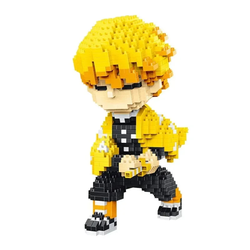 Anime Demon Slayer Zenitsu Thunder Breathing Nano Building Blocks - Bear Hugs