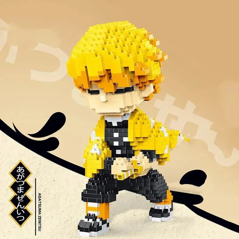 Anime Demon Slayer Zenitsu Thunder Breathing Nano Building Blocks - Bear Hugs