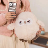 Biege Shocked Chonky Owl Plushie - Bear Hugs