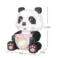 Coco and Bobo Pandas in Love LED Nano Building Blocks - Bear Hugs