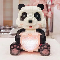 Coco and Bobo Pandas in Love LED Nano Building Blocks - Bear Hugs