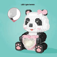 Coco and Bobo Pandas in Love LED Nano Building Blocks - Bear Hugs